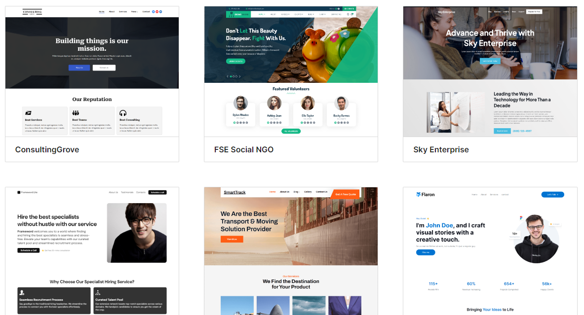 Screenshot of WordPress Block based themes